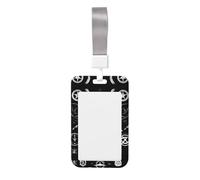 Supernatural Symbols Black Print Badge Holder with Breakaway Lanyard,Work Name Tag Breakaway Lanyard Id Card Protector Case