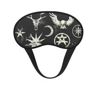 Supernatural Symbols Black Print Comfort Eye Mask for Sleeping Light Blocking Nap for Travel Yoga Camping Night Rest