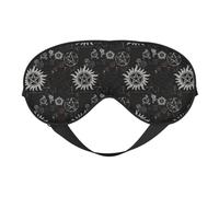 Supernatural Symbols Black Print Eye Mask, Soft and Breathable, Suitable for Nap, Travel, and Night Sleep
