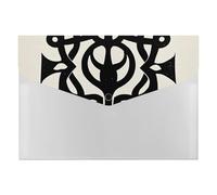 Supernatural Symbols Black Print File Folder 6-Pocket, Waterproof Accordion File Organizer with Snap Closure, Expanding Document Holder for Office, Home