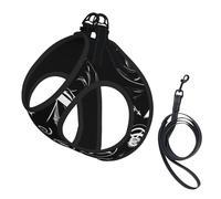 Supernatural Symbols Black Print Pet Leash Vest,Breathable Mesh Pet Harness, Reflective For Small Medium Dogs Safe Easy Walking