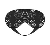 Supernatural Symbols Black Print Sleep Eye Mask Comfortable with Adjustable Strap Soft Shade Blackout Eye Cover Blindfold