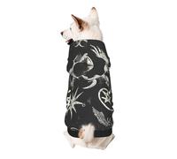 Supernatural Symbols Black Print Small Dogs Warm Hoodie, Soft And Breathable Sweatshirt, Easy To Wear Jumper For Winter And Fall, Cold Weather Hooded Coat Pullover