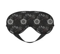 Supernatural Symbols Black Printing Double-Sided Eye Mask,Blackout for Sleeping, Comfort Sleep Eye Mask for All-Occasion