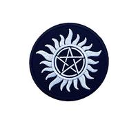 Supernatural TV Show Anti-Possession Black Round Iron On Patch