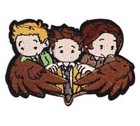 Supernatural TV Show Fantasy Horror Drama Magic Pentagram Kaz 2Y5 Angel Wings Winchester Dean Sam Castiel 3.8" Iron On Embroidered Patch for Clothing