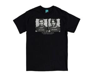 Supernatural Unisex Adult Sam & Dean Mugshot T-Shirt TT979