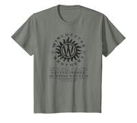 Supernatural Winchester Anti Possession T-Shirt, Youth, Olive Heather, Small
