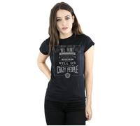 Supernatural Women's Crazy People T-Shirt Medium Black
