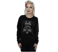 Supernatural Women's Crazy People Sweatshirt in Black | Size: Large Supernatural Black L