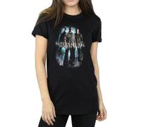 Supernatural Women's Group Castiel Boyfriend Fit T-Shirt Medium Black