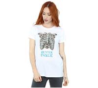 Supernatural Women's Hunter Inside Cotton Boyfriend T-Shirt in White | Size: Small Supernatural White S