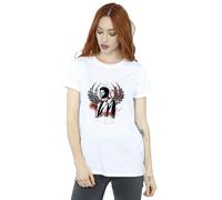 Supernatural Women's Join The Hunt Wings Cotton Boyfriend T-Shirt in White | Size: 3XL Supernatural White 3XL
