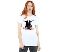 Supernatural Women's Sam and Dean Silhouette Boyfriend Fit T-Shirt Medium White