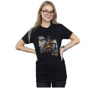 Supernatural Women's Sam & Dean Fire Cotton Boyfriend T-Shirt in Black | Size: Medium Supernatural Black M