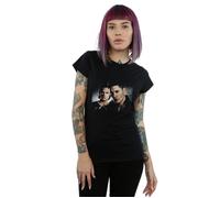 Supernatural Women's Sam & Dean Poster Cotton T-Shirt in Black | Size: Large Supernatural Black L