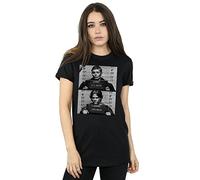Supernatural Women's Winchester Mugshots Boyfriend Fit T-Shirt Small Black