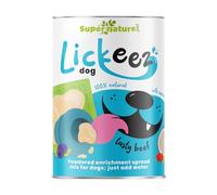 SuperNature Lickeez Beef Enrichment Spread Mix for Dogs 290g | Perfect for Lick Mats, Boredom Busting Treat, Premium Quality Beef, No Added Preservatives | Manufactured in the UK