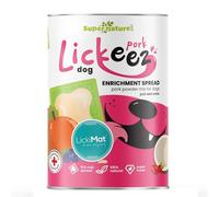 SuperNature Lickeez Pork Enrichment Spread Mix 290g | Perfect for Lick Mats, Boredom Busting Treat for Dogs, Premium Quality Pork, No Added Preservatives | Manufactured in the UK