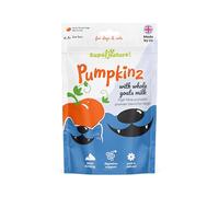 Supernature Pumpkinz Dried Pumpkin Powder with Goats Milk for Dogs & Cats 100g | 100% Natural Stool Firming Supplement, Digestion Support, Canned Pumpkin Alternative, Manufactured in the UK