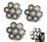 SUPERNB 3 Pack 7D Blade Floating Replacement Heads for SHPAVER and Other Brand Head Shaver, Stainless Steel 7D Rotary Blades for Bald Men Rotary Shavers.
