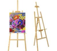 Supernic 2PCS 5ft /1.5M Wooden Pine Tripod Studio Canvas Easel Art Stand (2)