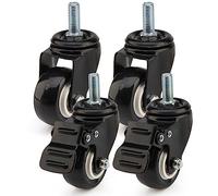 Supernic 4PCS Caster Heavy Duty Castor Wheels Trolley PU Swivel 50mm 200kg Furniture Caster PU Swivel (4)
