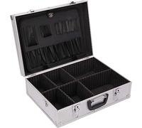 Supernic Flight Case Aluminium Tool Case 460 x 340 x 150mm Maintenance Case with Elastic Bands Individual Compartment Division Lockable Storage Toolbox for Clamping and Screwdriving Tools