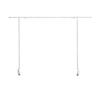 Supernic Tall Over The Table Rod Stand with Clamps Adjustable 135-250cm Gold Metal Table Arch Stand Table Clamp Stand Hanging Rail Party Stands for Decorations Wedding Anniversary (White)