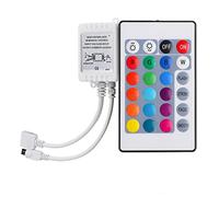 SUPERNIGHT DC 12V 24-Key LED Strip IR Remote Controller with Controller Box for 3528 5050 SMD RGB LED Strip Lights