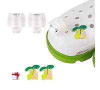 SUPERNIGHT Headlights for Croc, 2Pcs Croc Lights for Shoes and 2Pcs Luminous Shoe Charms Decoration for Dog Walking, Handy Camping, Home Life, IPX5 Waterproof, Ultra Bright and Long Lasting (White)