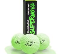 Supernova Glow Golf Balls - 3-Pack Rechargeable by UV Flashlight for Night Play, Perfect for Night Golf and Dusk Rounds & Bright, Lasting Glow