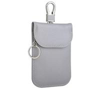 SUPERNOVA Lifestyle RFID Signal Blocker Faraday Pouch for Car Keys, Gate Remote, Premium PU Leather, Jammer for Keyless Entry, Relay Attack Prevention, Anti-theft Protection (Grey)