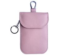 SUPERNOVA Lifestyle RFID Signal Blocker Faraday Pouch for Car Keys, Premium PU Leather, Jammer for Keyless Entry, Relay Attack Prevention, PLUS SIZE (Dark Pink)