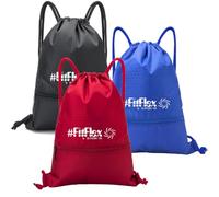SUPERNOVA Lifestyle Unisex premium quality Waterproof Polyester Sports Gym Travel Drawstring Bag (Red + Black + Blue)