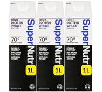 SuperNutrio High 70g per Litre Protein Whole Cow's Milk (3x1L)