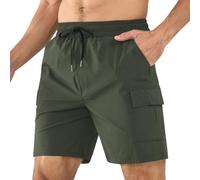 Superora Men's Cargo Shorts Hiking Shorts Breathable Quick Dry Classic Relaxed Fit Stretch Shorts for Leisure,Sports,Casual,Outdoor,Utility Work Shorts with Multiple Pockets Army Green