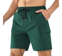 Superora Men's Cargo Shorts Hiking Shorts Breathable Quick Dry Classic Relaxed Fit Stretch Shorts for Leisure,Sports,Casual,Outdoor,Utility Work Shorts with Multiple Pockets Green