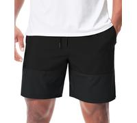 Superora Men's Dual-Tone Casual Shorts Athletic Shorts - Lightweight,Quick Dry,Comfortable,3 Zipped Pockets Black/Dark Grey