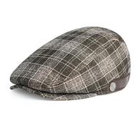 Superora Mens Lined Checked Flat Cap Adjustable Cloth Cap Hat one Size fits All Vintage Style Baker Boy Cloth Hat