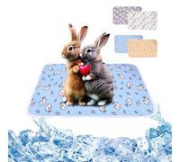 SUPERPAWS Cooling Mat for Small Animals,Rabbit&Guinea Pig Cage Liners Sleeping Pad,Breathable and Bite Resistance Pet Cooling Pad,Washable Summer Bunny Hedgehog Hamster Stay Cool Mat (4Pcs,Style A)
