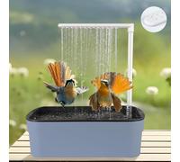 SUPERPAWS Parrot Bathtub Bird Automatic Bath Shower Bird Bath for Cage with 180 ° Circulating Faucet Contains USB and Power Plug for Small Medium Birds Cockatiel Lovebird (Bath Machine)