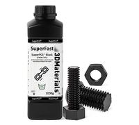 SuperPCS 3D Printer Resin, Toughest and Fastest, 50um 1.8GPa Print in 1.5 sec, Made in Korea by 3DMaterials (1000g, Black)
