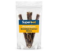 Superpet Camel Skin Natural Dog Treats, High-Protein, Braided 30cm - 3 Pack