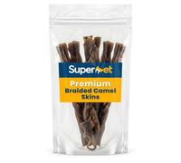 Superpet Camel Skin Natural Dog Treats, High-Protein, Braided 30cm - 5 Pack | Low-Fat, Dog Chews, Long-Lasting, Grain-Free, Single-Ingredient, Alternative to Bones, For Small, Medium & Large Dog Breeds