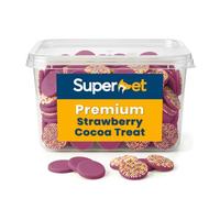 Superpet Premium Natural Dog Treats, Fruity Strawberry Discs, Puppy Treats, Bite Sized Training Rewards, 100% Dog Safe, Easy to Handle & Portion (250g)