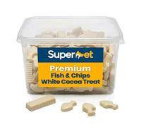 Superpet Premium Natural Dog Treats, White Fish and Chips, Puppy Treats, Bite Sized Training Rewards, 100% Dog Safe, Easy to Handle & Portion (1kg)