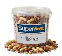 Superpet Premium Squirrel and Bird Food Mix, High-Energy Mixed Nuts including Monkey Nuts, Peanuts, Hazelnuts & Sunflower Hearts for Garden Squirrels and Wild Birds (15kg)