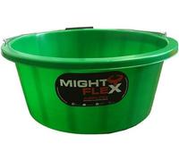 Superpetstoreuk247 1 X Green Mighty Flex 15L Shallow Feeder Bucket Plastic Utility Tub With Handle