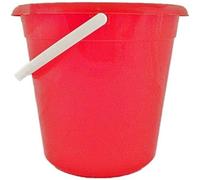 Superpetstoreuk247 10 Litre Polypropylene Plastic Bucket Heavy Duty Lightweight Utility Bucket With Handle For Home Cleaning And Gardening Red